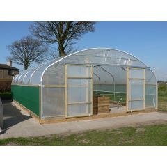 Polytunnel with Base Plates for Concrete
