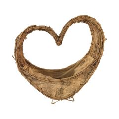 Whitewash Heart Planter