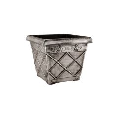 Florence Square Planter - Silver - 15L